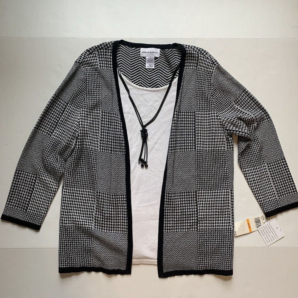 NWT Alfred Dunner Layered Sweater/Cardigan Size Small Office/Church